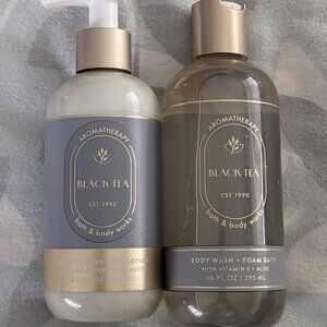 Bath & Body Works Black Tea Body Wash & Moisturizer Set  NWT